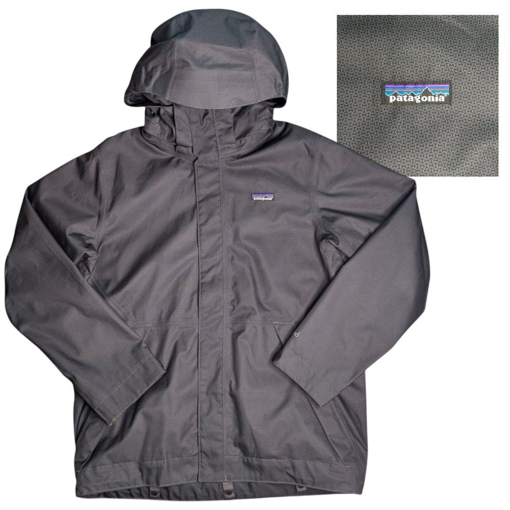 Patagonia Snowshot #30950 H2no Ski Jacket Men's M Hooded Waterproof Green EUC